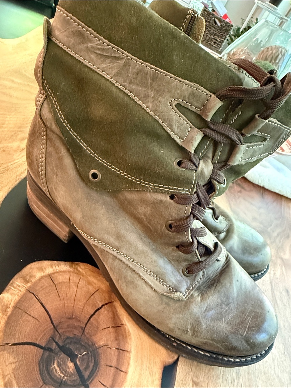 Dromedaris kara boots oliveLace-Up Women’s Ankle Boots size 42 / 10.5-11